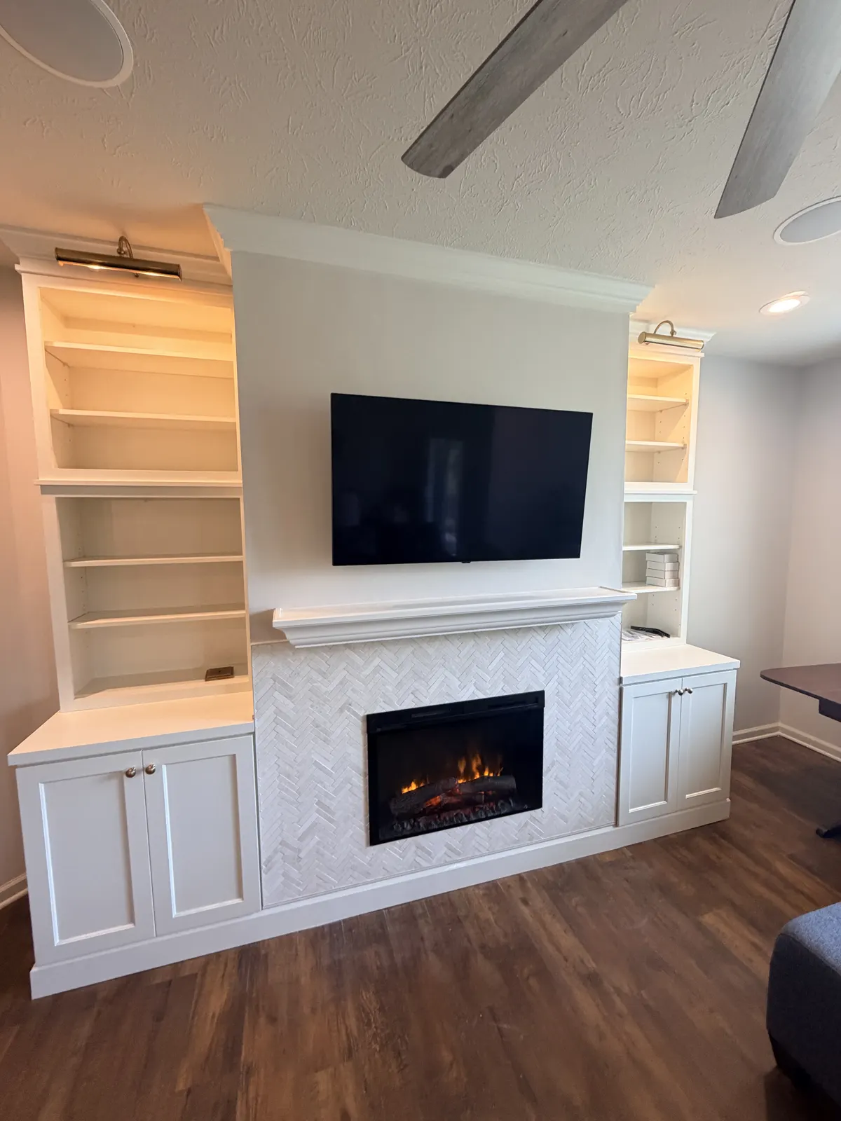 Custom fireplace build-out